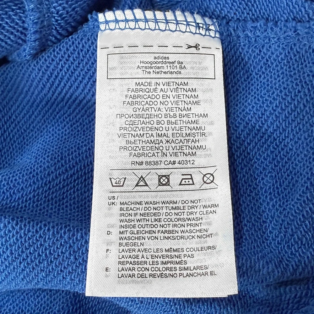 Adidas Big Logo Hoodie - NWT Mens‎ Size Medium Royal / White - #45534-FL3*